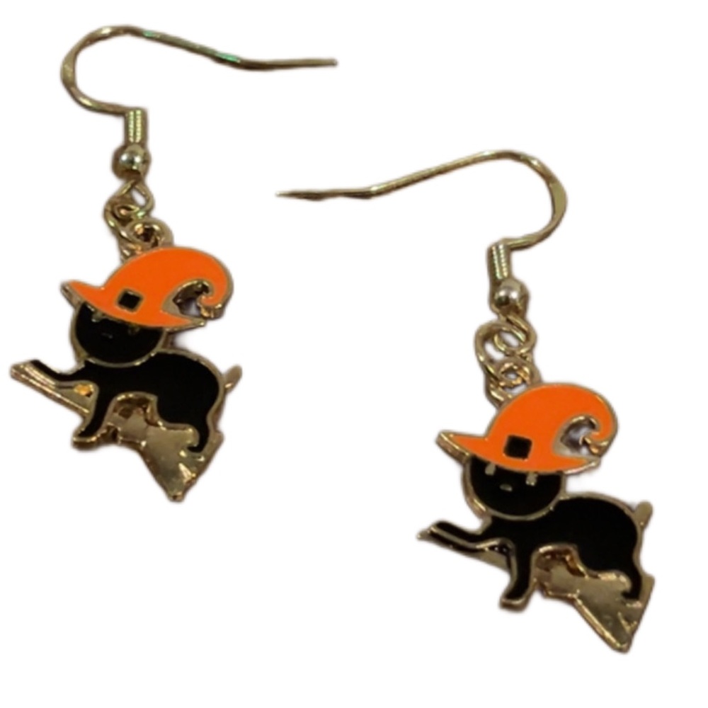 🔴Handmade Kitty Witch Earrings